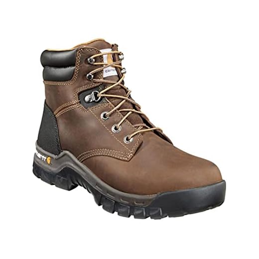 Carhartt Men's 6" Rugged Flex Waterproof Soft Toe Work Boot CMF6066,Brown Oil Tanned Leather,9.5 M US