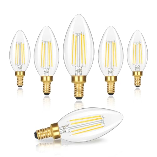 GoBright Dimmable E12 Candelabra LED Light Bulbs 60W Equivalent, Ultra