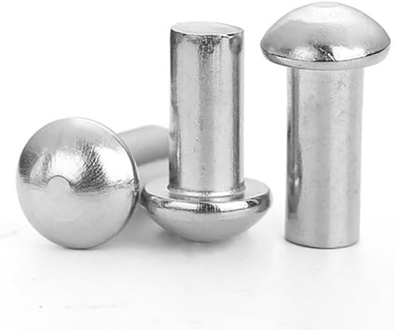1pcs M12 Dome headle extra long percussion rivets 304 Stainless steel Half round head extended solid rivet - (Stem Length: M12x50mm)