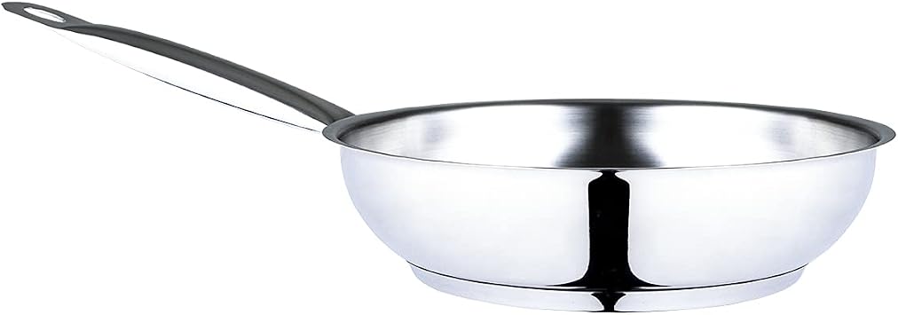 serenk Modernist Frying Pan 9.45 in / 24 cm, 50 oz / 1.5 lt, Stainless Steel Pan, Cooking Pan, Fry Pan, Encapsulated Bottom, Dishwasher Safe Induction Cookware, Made in Turkey
