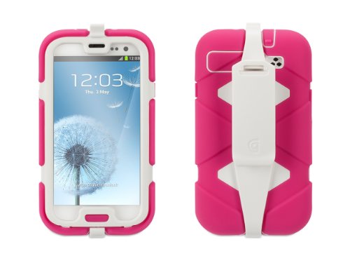 Griffin Survivor with Belt Clip for Samsung Galaxy SIII, pink/white - Ridiculously over-engineered? Or the perfect case no matter where you're headed?