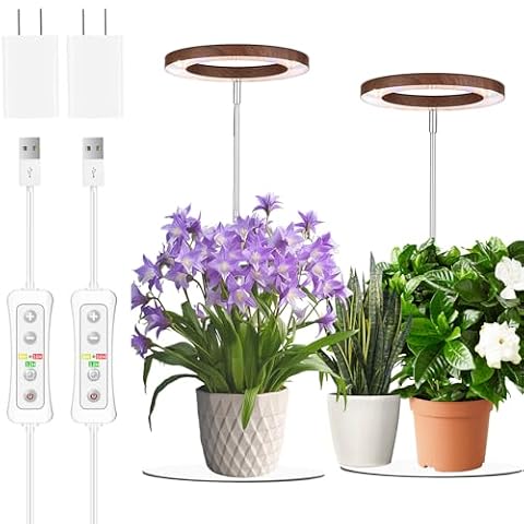 yadoker 144 LEDs Plant Grow Light for Indoor Plant,Walnut Wood Grain Aluminum LED Grow Light with… — $19.99 (26% off)