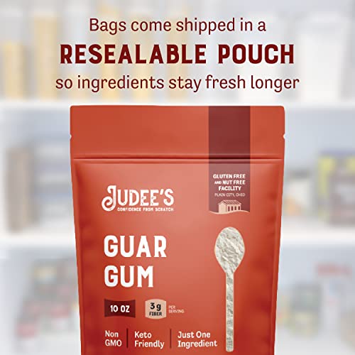 Judee’s Guar Gum Powder - 10 oz - Delicious and 100% Gluten- Free and Keto-Friendly - Supports Digestive Health - Derived from Guar Beans - Low Carb Thickener (3 Grams Per Serving) - Thumbnail 3