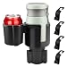 2-in-1 Car Cup Holder Expander, Adjustable Car Extender Adapter with Non-Slip Base - No Spill Cup Holder Extender with 4 Hooks for Yeti, Hydro Flask, Stanley Large Tumblers (10-48oz)