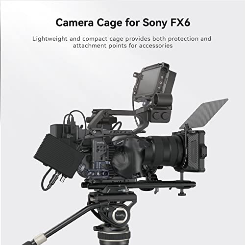 Image of SmallRig Camera Cage Kit for Sony FX6,Compact Cage w /V-Mount Battery Plate