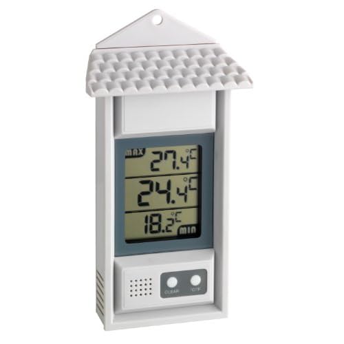 TFA Dostmann Digitales Thermometer für innen oder außen, 30.1039, wetterfest, Höchst-und Tiefwerte, L 81 x B 30 x H 150 mm