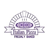 Wandaufkleber „Frisch gebackene Pizza“, Vinyl-Aufkleber für Pizza-Schaufenster, Pizza-Küchendekoration, Pizzeria-Essen, Wandposter, groß – 79 x 120 cm