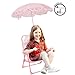 Idea Nuova Sanrio Hello Kitty Kids Outdoor Folding Beach Chair with Umbrella,Portable Camp Chair for Ages 3+, Lightweight & Compact for Beach, Camping, and Backyard