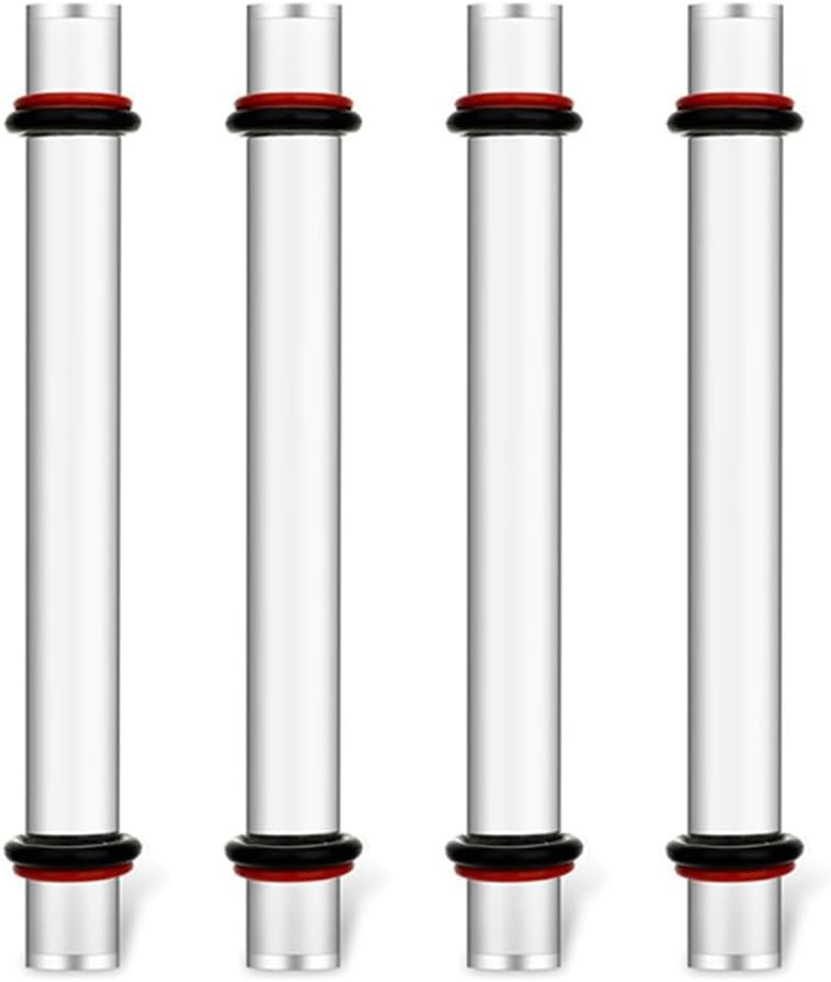 4 Pcs Acrylic Clay Roller Tool Clear Round Tube Roller Rolling Clay Bar with Thickness Ring for Clay Craft DIY Ceramic Art Supplies
