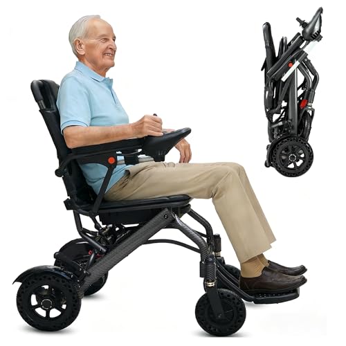 Electric Wheelchairs Lightweight Foldable, 36 lbs Portable Power Wheel Chair,...