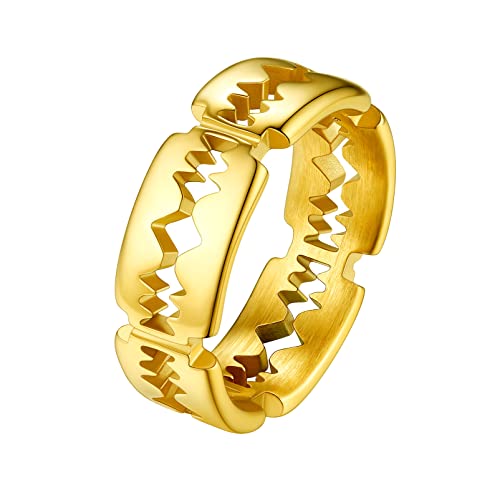 Bague homme lame de rasoir acier inoxydable anneau gothique large 54-72