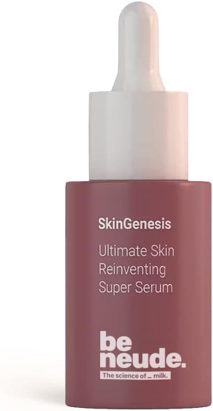 - Be Neude SkinGenesis 30ml All in One Face Serum with 12% Actives – Lactic Acid, Niacinamide & Hyaluronic Acid; Reduces Dark Spots, Fine Lines, Protects Skin Barrier, For Men & Women, All Skin Types