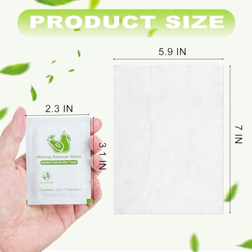 Image of 50 Makeup Remover Wipes Bulk Individually Wrapped Travel Makeup Wipes