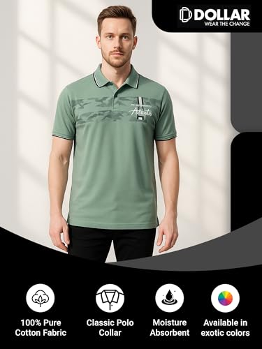 Image of Dollar Pack of 1 Men's Cotton Polo T-Shirt with Classic Collar