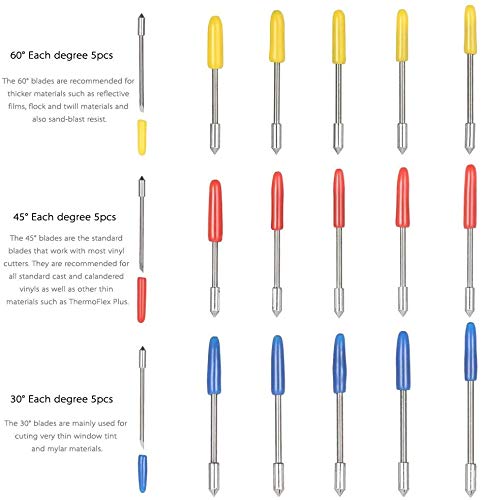 Lame Per Plotter Da 30/45/60 Gradi, Taglierina Per Vinile Coltello Per Pellicola 15 Pezzi~p138406949 - Foto 9