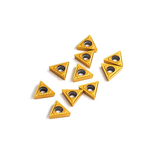 Oscarbide 10 204 Carbide Inserts 10 Pieces,Tcmt Insert Tin Coated Cnc Lathe Carbide Cutters Inserts thumb #2