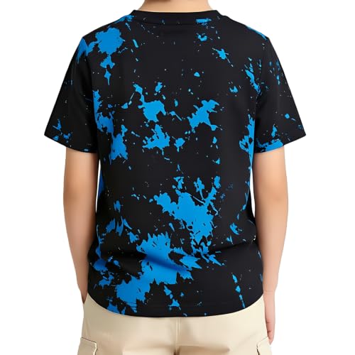 Image of Boys Tie Dye Shirts 3-12 Years Hippies Crewneck Kids Short Sleeve Tee | Boys Tie Dye Shirts