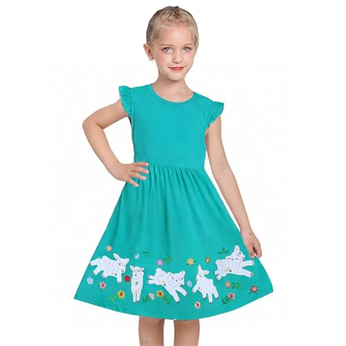 B&G-KID Toddler Girls Cotton Dress Kids Short/Long Sleeve Cause Dresses for Summer Fall Christmas.3