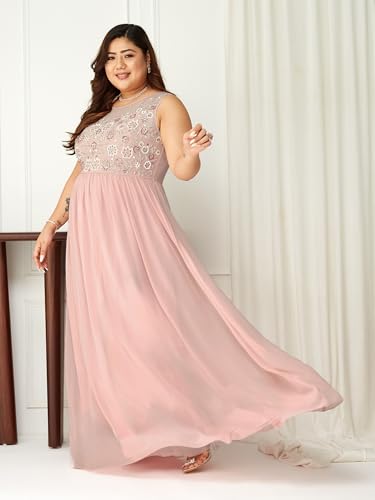 Image of Miss Chase A+ Women's Polyester Gathered Maxi Dresses