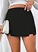 Floerns Women's Plus Size Asymmetrical Skorts High Waisted Skirts Shorts Jet Black 2XL