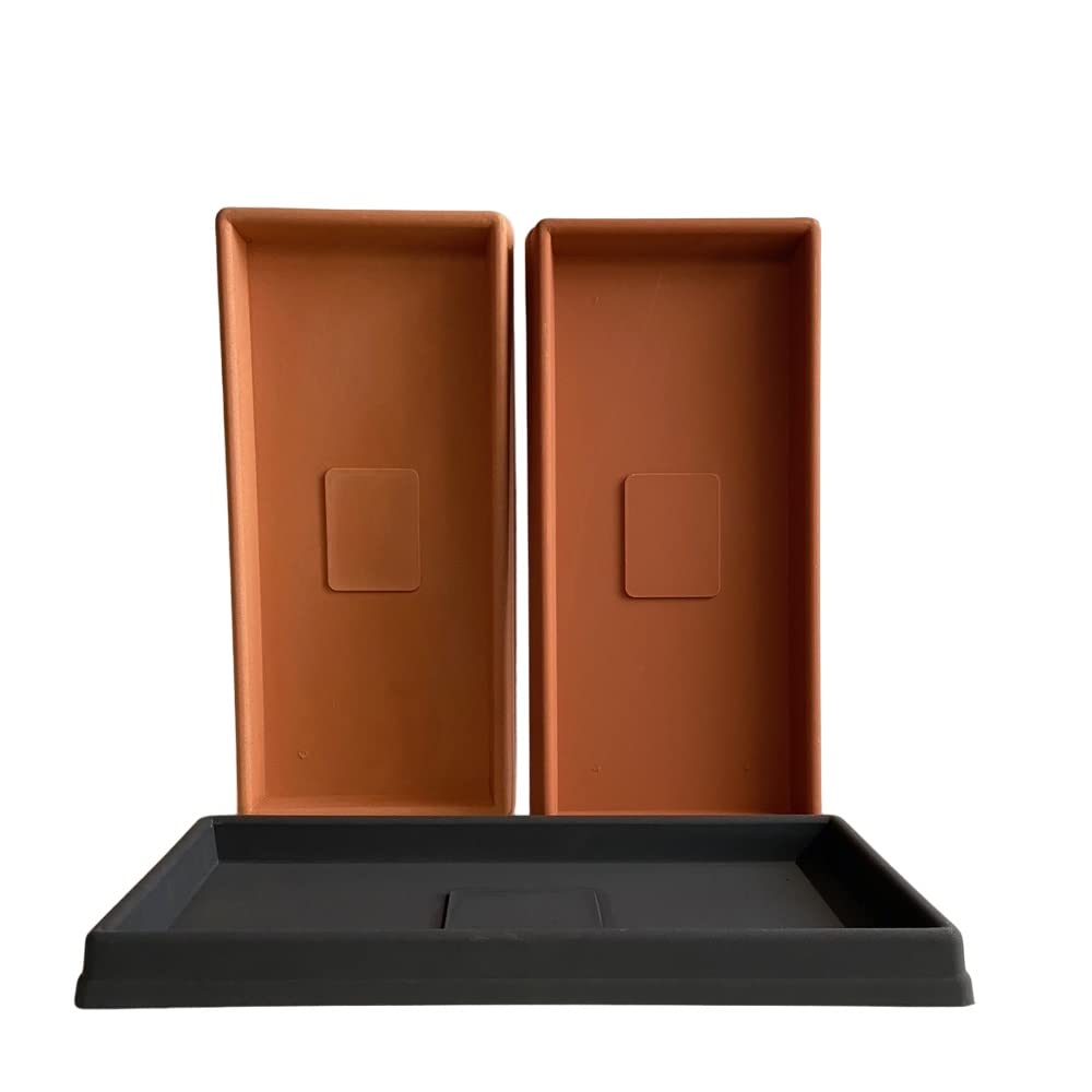 Vasi Sottovaso Rettangolare in Resina LRT 116 cm. Interno 115 x 43 in Resina Colore Antracite Made in Italy per Esterni - infrangibile - Resistente al Gelo - Robusto