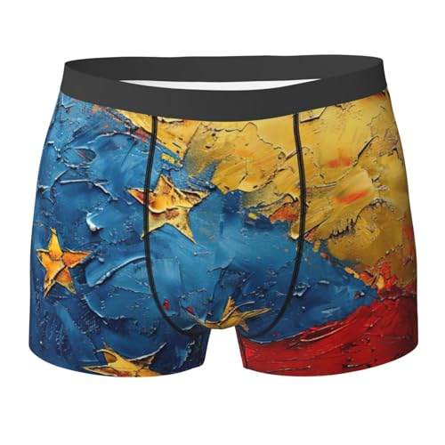 Flag Of Venezuela Print Mens Underwear Stretch Breathable Boxer Briefs Fun Boxers Briefs For Men(S-Xxl)