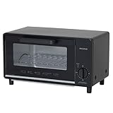 MAXZEN トースター 1000W 2枚焼き タイマー15分 オーブントースター 焼きムラ防止 シンプル コンパクト 受け皿付き パンくずトレイ付き 黒 ブラック MT-MD01-BK マクスゼン