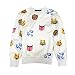 Emoji sweater Women/Men Network expression sweatshirt White (M)