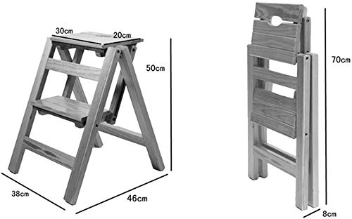 Taburete plegable tipo escalera multifunción de madera con soporte para plantas 3