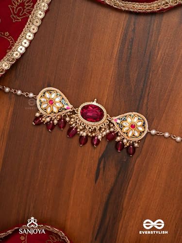 Image of SANJOYA BY EVERSTYLISH Nilachandrika Moonlight Of The Blue Sky Handmade Kundan Set With Necklace And Earrings Lightweight Jewelry For Women | Party, Festive, Wedding & Gifting