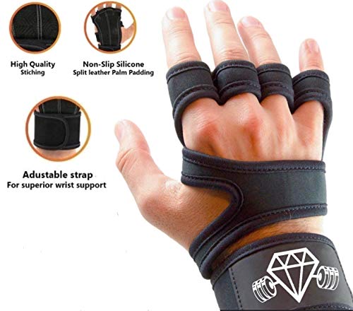 image for Diamond Cut Muscle Weight Lifting Gloves | Workout Fitness Exercise Eq