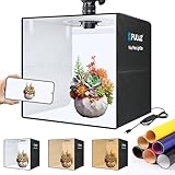 Puluz 【50cm】 撮影ボックス 写真用ライトボックス Type-C/ 3色（ホワイト、ソフト、ウォーム） /ポータブルで折りたたみ可能/3200-6500k/多色背景布 撮影ボックス スタジオライトボックス