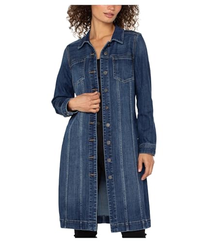 Liverpool Women's Long Denim Trucker Jacket