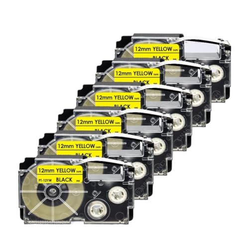 4 �` 10 �p�b�N 12mm ���x���e�[�v XR12WE XR12X XR12RD XR12BU XR12YW XR12GN �v�����^���Օi�ƌ݊������� KL60 KL-120 KL-820 KL-G2 �ƌ݊������蕔�i�ԍ� XR12WE(6PK Bla