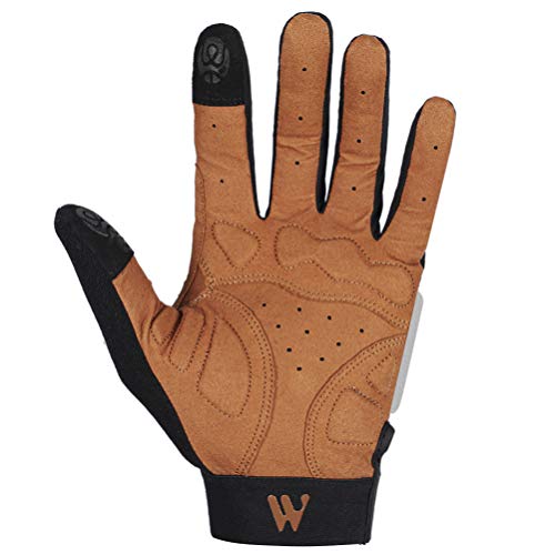 1 par de luvas de ciclismo BesPORTBLE, luvas de ciclismo com dedos inteiros, luvas anti-impacto com