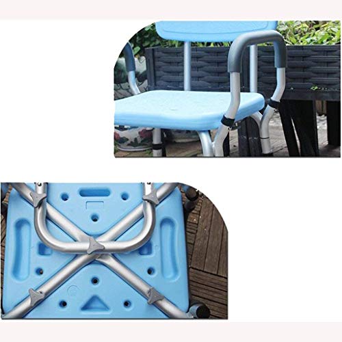 Chaise de douche et tabouret de baignoire ajustable avec barre d'appui - 8