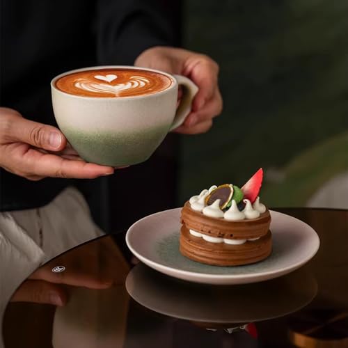 Tasse service vaisselle décorative table cuisine avec soucoupe céramique - 5
