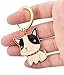 Produktbild Lumanuby 1x Weiß Bulldogge Schlüsselbund Unisex Legierung Schlüsselbund mit Glasur für Schlüssel von Haus, Zugangskarte von Wohnung, Geschenk für Hundliebhaber 8.4 * 3.5cm, Schlüsselanhänger Serie