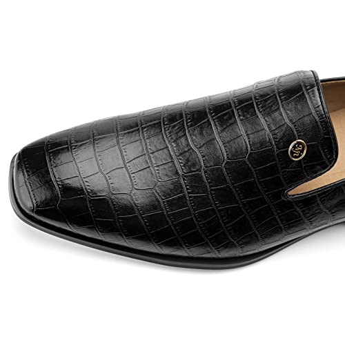 Image of Meijiana Mens Loafers Wedding Dress Shoes Slip-On Loafers for Men Tuxedo Suit Shoes