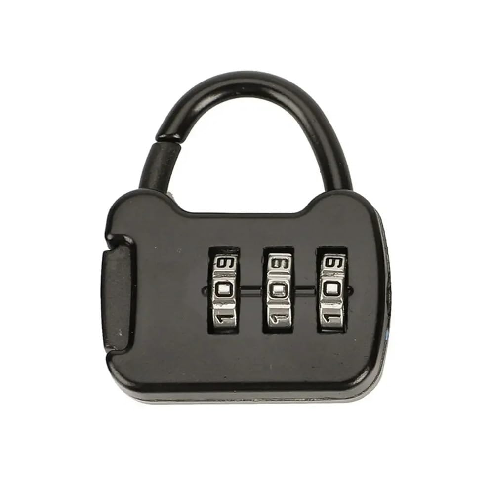 Suitcase Locks, 3-Digit Combination Password Padlock for Luggage, Multicolor(Black)
