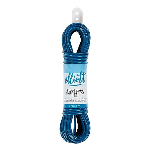 Elliott 25 metre Steel Core Clothesline in Navy - Extra Strong Durable and Weather-Resistant Laundry Drying Rope for Indoor & Outdoor Use Laundry Essential