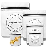 Filet Linge Machine à Laver : Lot De 4 +1 Filet Sous Vetement OFFERT. Sac lavage solide et durable. Idéal Vetement Fragile et Delicat.Lessive Laine,Pull, Chaussettes,Lingerie,Peluches.Maille Premium.