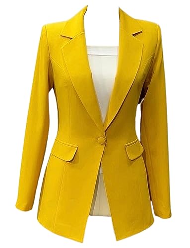 Blazer de costume à un bouton pour femme veste chic