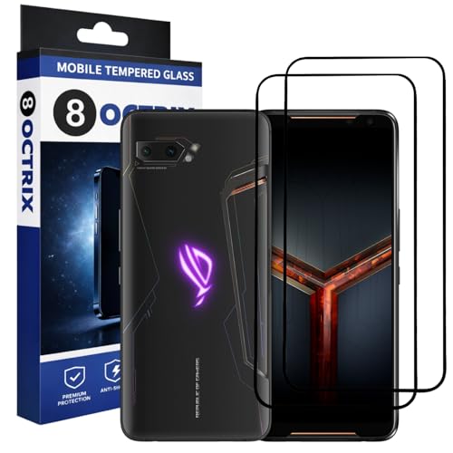 Image of Military-Grade Tempered Glass Screen Protector Compatible for Asus ROG Phone 2 with Edge to Edge Coverage - Case Friendly, Anti-Scratch & Bubble-Free Installation Kit (Pack Of 2)