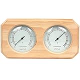 Termometro, igrometro per sauna in pino 27 x 14 cm fondo biancoTieni d'occhio la temperatura e l'umidità relativa della tua area sauna!