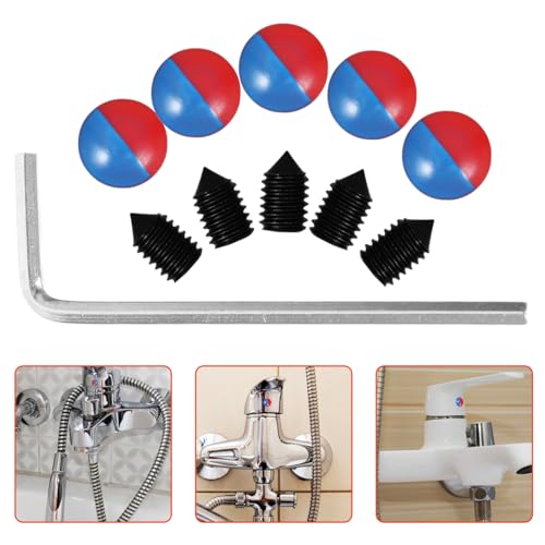 Homoyoyo 5St Wasserhahn loch deckel wasserhahn abdeckung Abdeckkappen für Wasserhahn Kaltwarm Wasserhahn Wasserhahn Anzeigen Austausch des Schlauchlatzgriffs Schraubensatz Abs