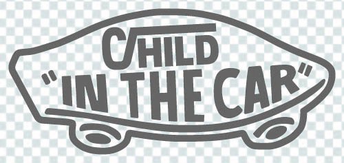 ステッカータウン CHILD IN CAR チャイルドインカー A グレー