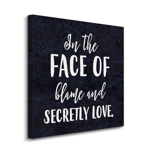 Lienzo decorativo Yelolyio con cita de amor secreto que embellece tu baño y hogar