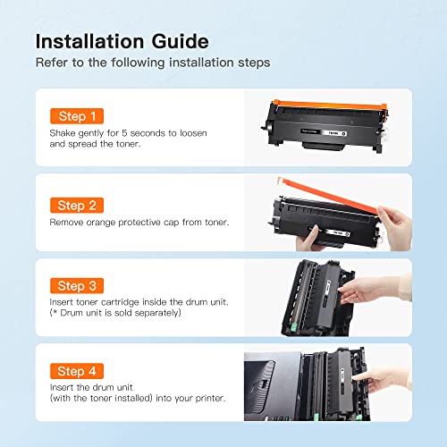 E-Z Ink EZBTN760DR730-2T1DR Compatible Toner Cartridge And Drum Unit Replacement For Brother Tn-760 Tn730 Tn-730 Toner Cartridges Dr 730 Drum Unit For Hl-L2350Dw Mfc-L2710Dw Printer thumb #4