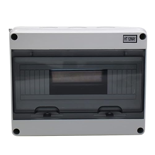 Miniatura 3 de Caja de protección de distribución ABS para disyuntores, caja de distribución de energía al aire libre impermeable de 12 vías, caja de conexiones de